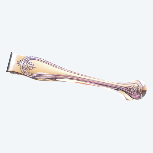 Pretty sugar tongs in silver metal model "Malmaison" Christofle goldsmith