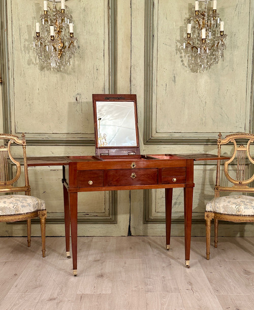 Mahogany Dressing Table Château Brand Louis XVI Period Circa 1780