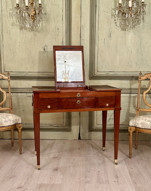 Mahogany Dressing Table Château Brand Louis XVI Period Circa 1780