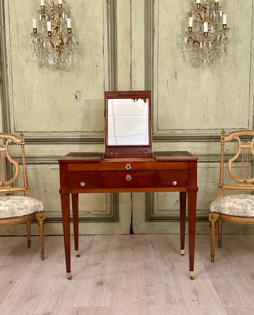 Mahogany Dressing Table Château Brand Louis XVI Period Circa 1780