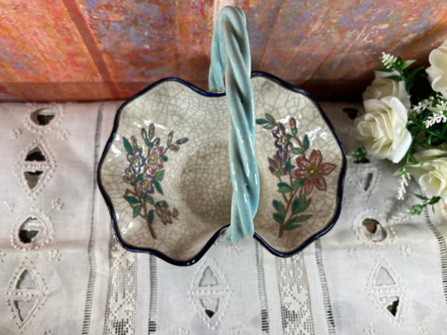 Panier coupe en émaux de Longwy