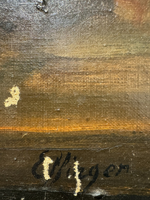 Léon Jules Effinger (1892-1967) - Nature Morte Au Fromage Et à La Bouteille De Vin, Circa 1920