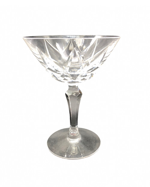 5 Saint Louis crystal champagne glasses, Ardèche model