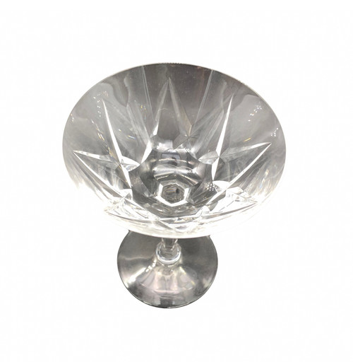 5 Saint Louis crystal champagne glasses, Ardèche model
