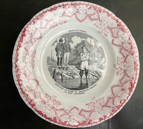 Set of 9 Talking Dessert Plates with Country Pranksters