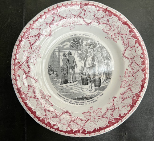 Set of 9 Talking Dessert Plates with Country Pranksters