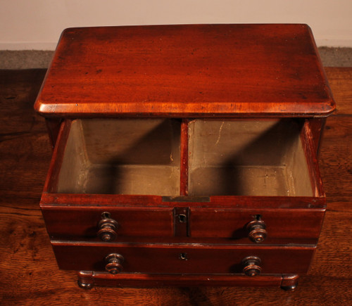 19th Century Mahogany Miniature Chest Of Drawers