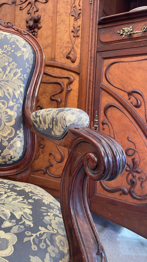 Louis XV style Armchair « à la reine », 19th Century