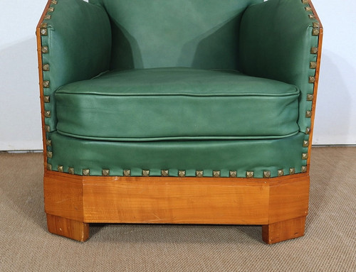 Paire de Fauteuils Art Déco en Merisier massif – 1ère partie du XXe