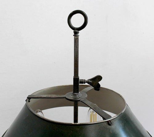 Rara lampada in bronzo, spirito Bouillotte – Inizio XX secolo