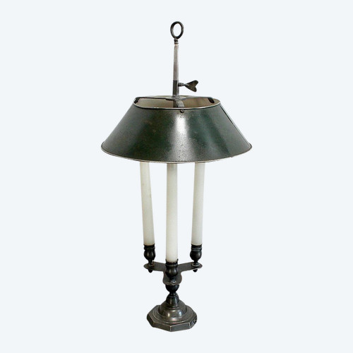 Rara lampada in bronzo, spirito Bouillotte – Inizio XX secolo