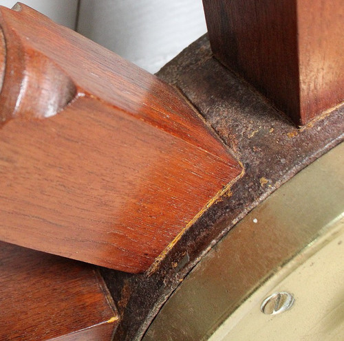 Timone a ruota per barca in teak – Inizio XX secolo