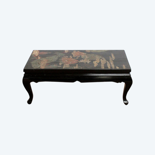 Petite Table Basse Asiatique à laque noire – Début XXe