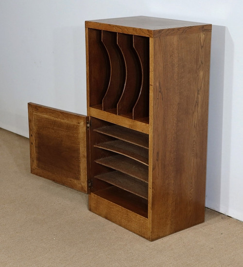 Kleiner Aktenschrank aus massiver Eiche – 1950