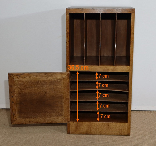 Kleiner Aktenschrank aus massiver Eiche – 1950