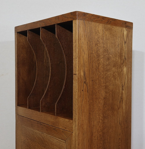 Kleiner Aktenschrank aus massiver Eiche – 1950