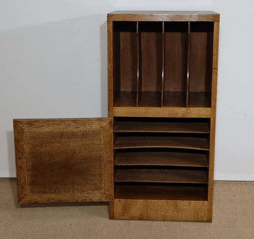 Kleiner Aktenschrank aus massiver Eiche – 1950