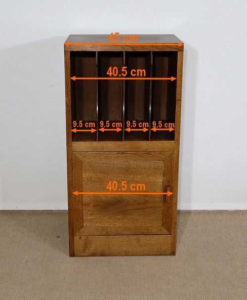 Kleiner Aktenschrank aus massiver Eiche – 1950