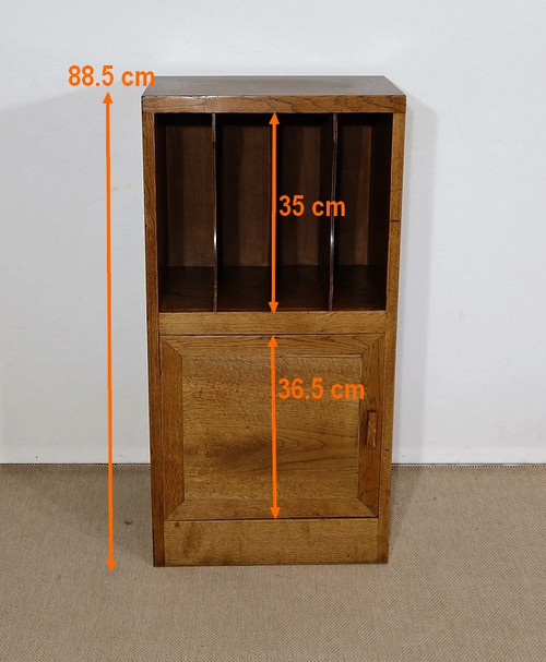 Kleiner Aktenschrank aus massiver Eiche – 1950
