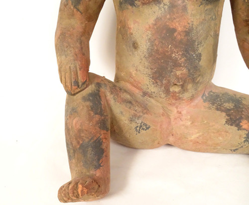 Präkolumbianische Skulptur Olmekenfigur Las Bocas Mexiko Terrakotta
