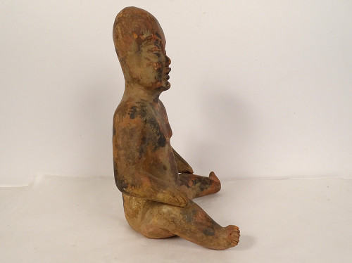 Präkolumbianische Skulptur Olmekenfigur Las Bocas Mexiko Terrakotta