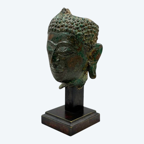 TESTA DI BUDDHA - Provincia di Ayutthaya, Thailandia - Fine XVII - inizio XVIII secolo
