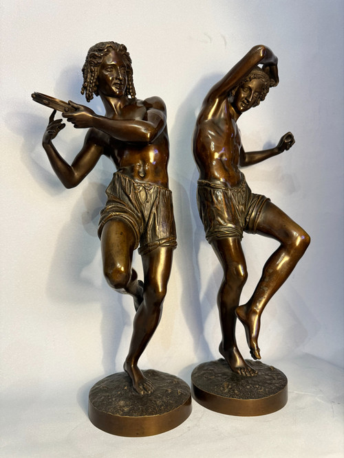 Danseurs napolitains. Sculptures en bronze, Francisque Duret (Delafontaine)