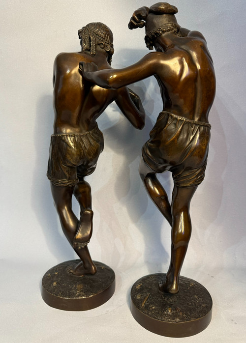 Danseurs napolitains. Sculptures en bronze, Francisque Duret (Delafontaine)
