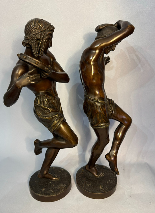 Danseurs napolitains. Sculptures en bronze, Francisque Duret (Delafontaine)