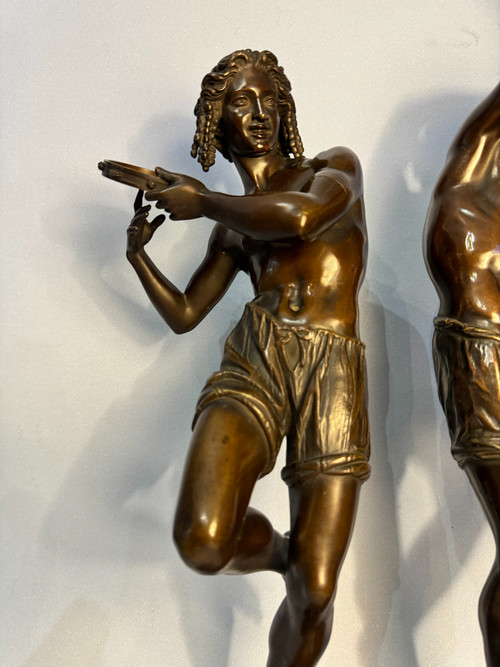 Danseurs napolitains. Sculptures en bronze, Francisque Duret (Delafontaine)