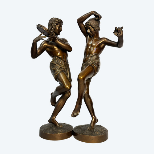 Danseurs napolitains. Sculptures en bronze, Francisque Duret (Delafontaine)