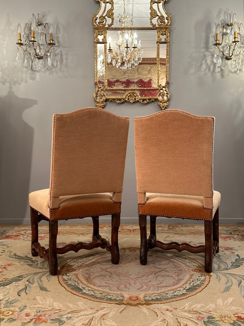 Pair Of Louis XIV Period Walnut Chairs circa 1700