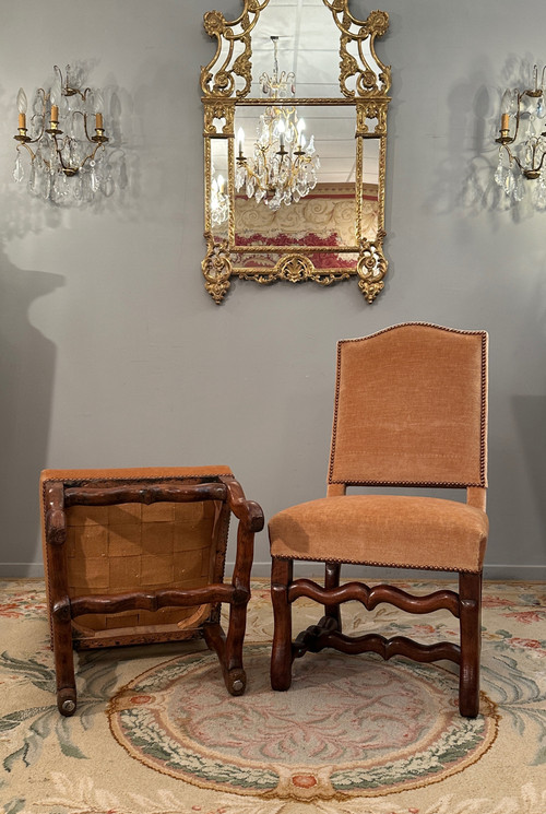 Pair Of Louis XIV Period Walnut Chairs circa 1700