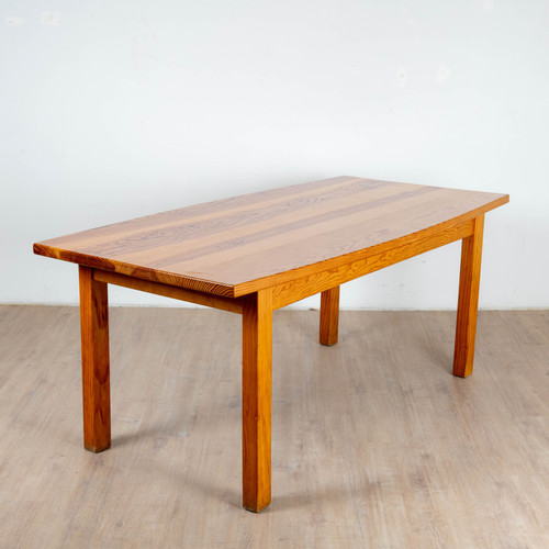 Table de salle à manger en pin des Landes de Pierre Gauthier Delaye éditons Vergneres