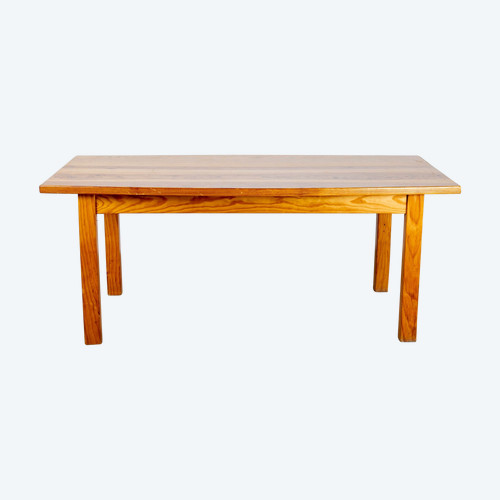 Table de salle à manger en pin des Landes de Pierre Gauthier Delaye éditons Vergneres