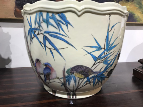 Theodore Deck (1823-1891) Cache Pot En Faïence