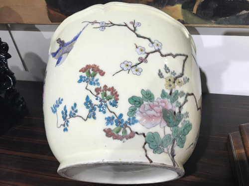 Theodore Deck (1823-1891) Cache Pot En Faïence
