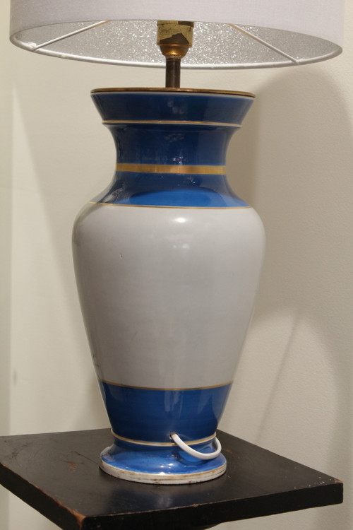 Lamp in the taste of Paris porcelain on the theme of Bacchanalia late 19th century period