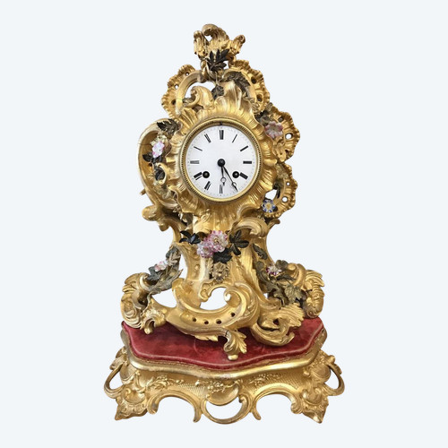 Rocaille clock, Louis XV style, Napoleon III period