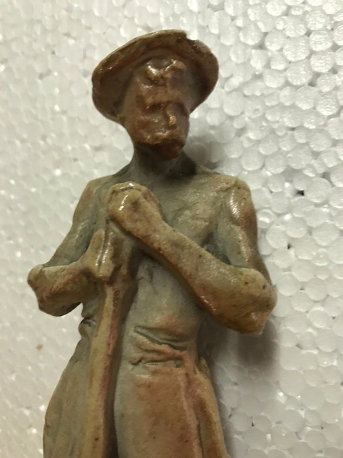 Sèvres Peasant Ceramic Signed Dalou 1907