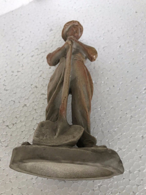 Sèvres Peasant Ceramic Signed Dalou 1907