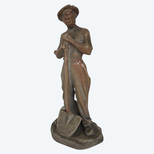 Sèvres Peasant Ceramic Signed Dalou 1907