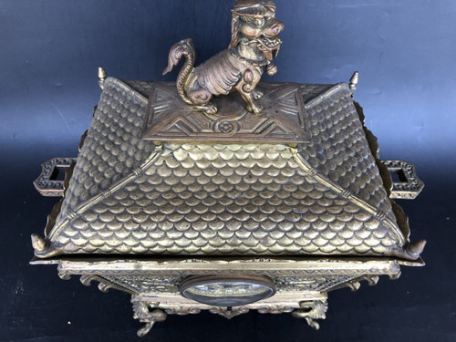 19th century Chinese bronze clock