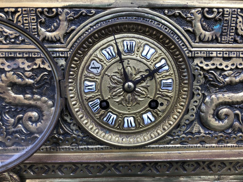 19th century Chinese bronze clock