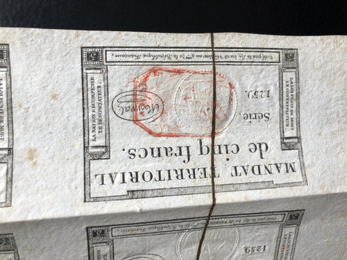 Mandat Territoriaux - 6 X 5 Francs 1796