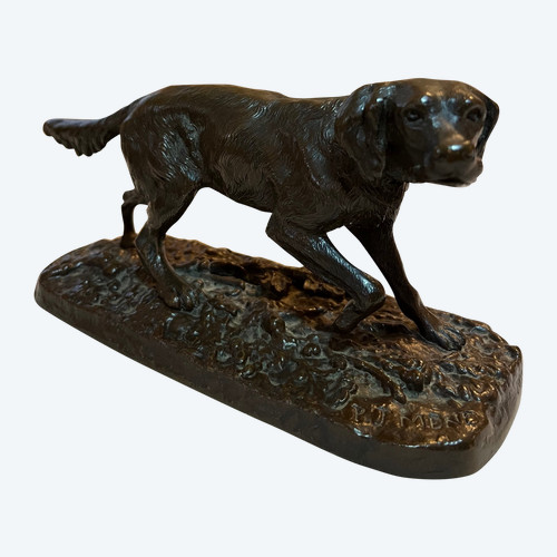 Fabio Nº1, Französischer Spaniel-Hund, Bronze von Pierre-Jules Mêne