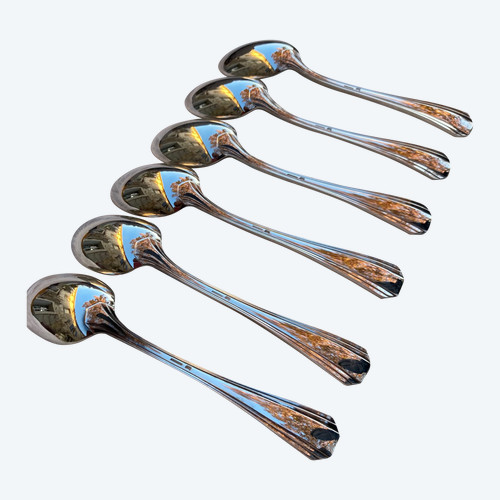 6 Dessertlöffel Christofle Boréal
