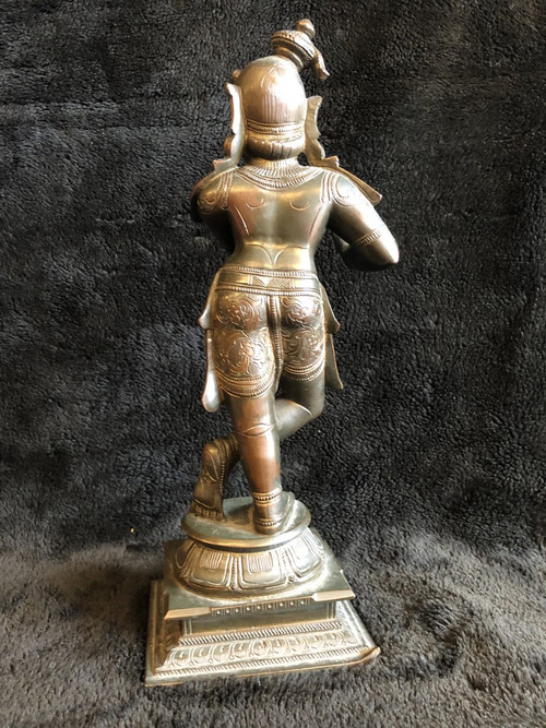 Alte Shiva-Statuette aus Bronze, 19. Jahrhundert