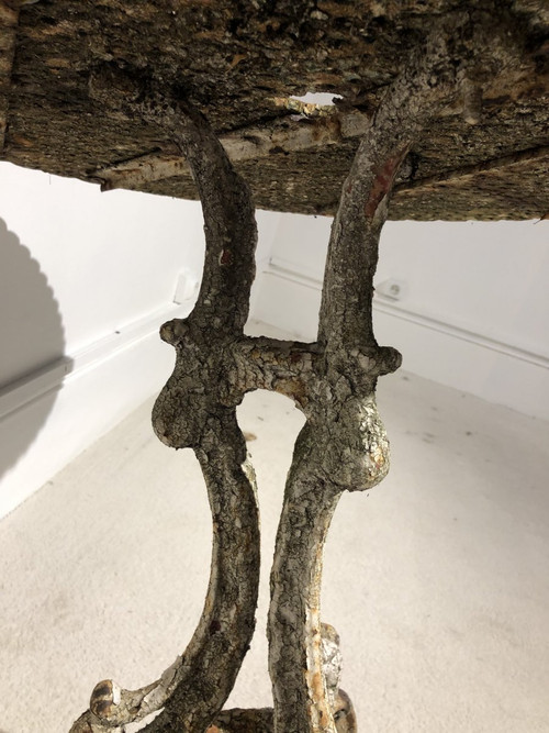 Gueridon-table En Fonte De Jardin End XIXéme