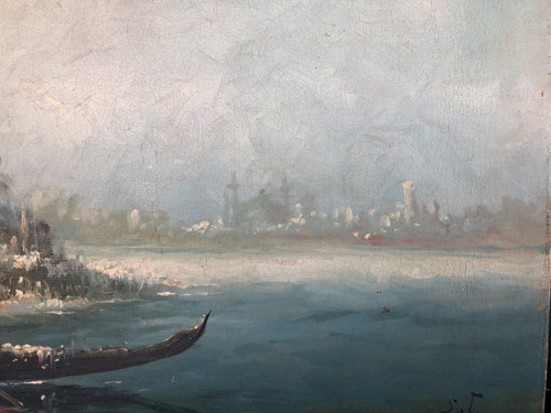 Peinture Sur Toile Vue Du Bosphore Fin XIXéme